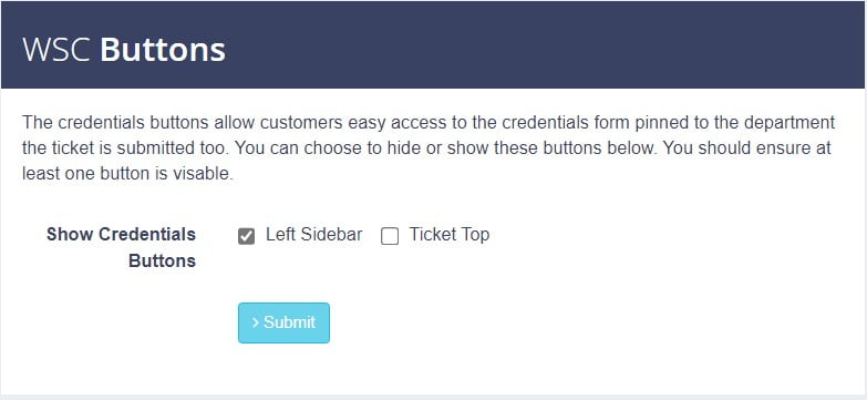 WSC UI - WHMCS Support Module